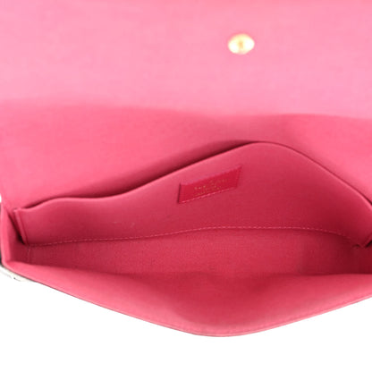 Louis Vuitton Monogram 2021 Christmas Animation Hollywood Pochette Felicie Chain Wallet Fuchsia 6 of 18