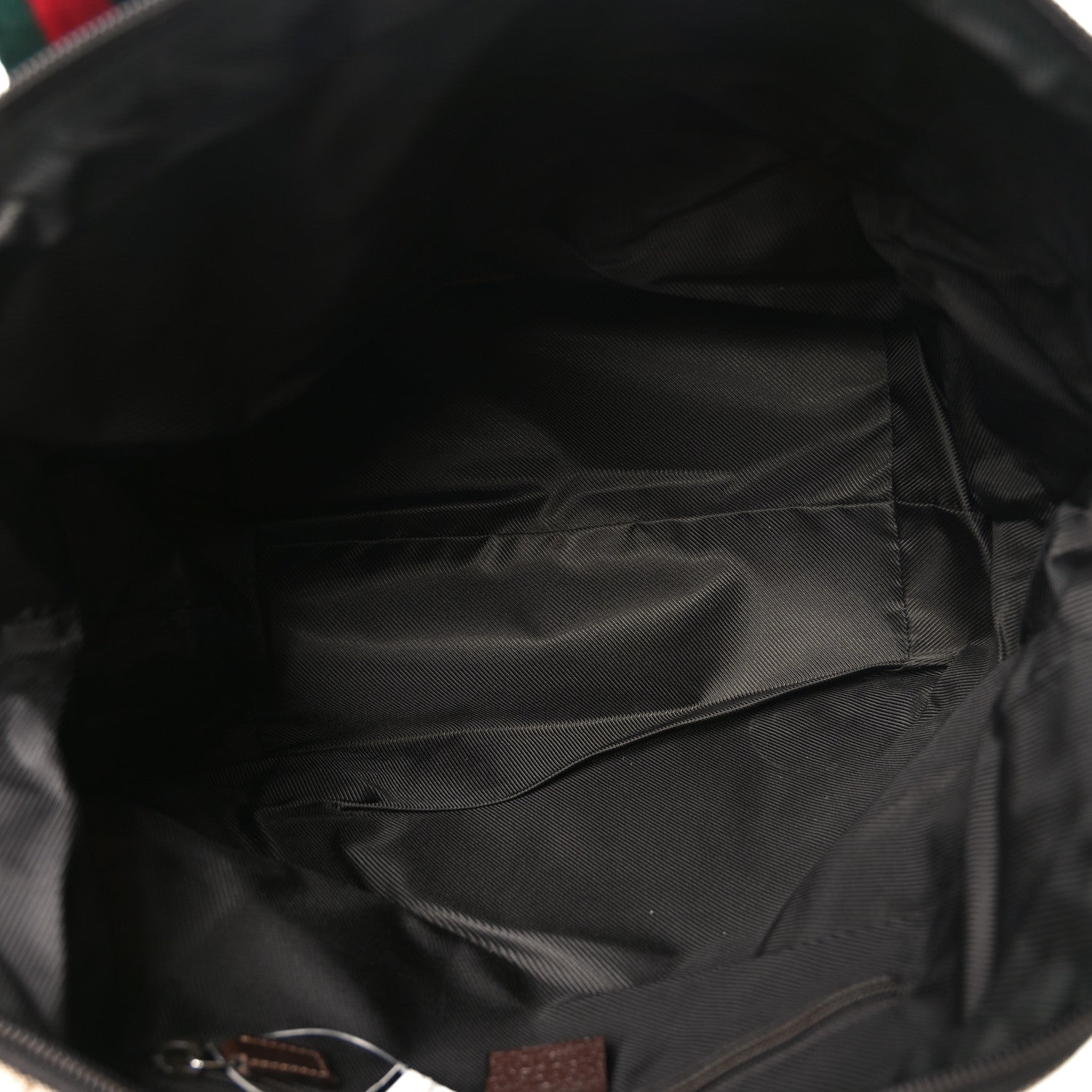 Gucci GG Monogram Large Web Handle Bucket Tote Dark Brown 5 of 10