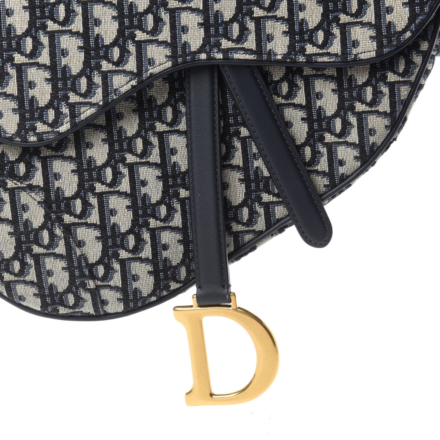Christian Dior Oblique Saddle Bag Blue 10 of 11