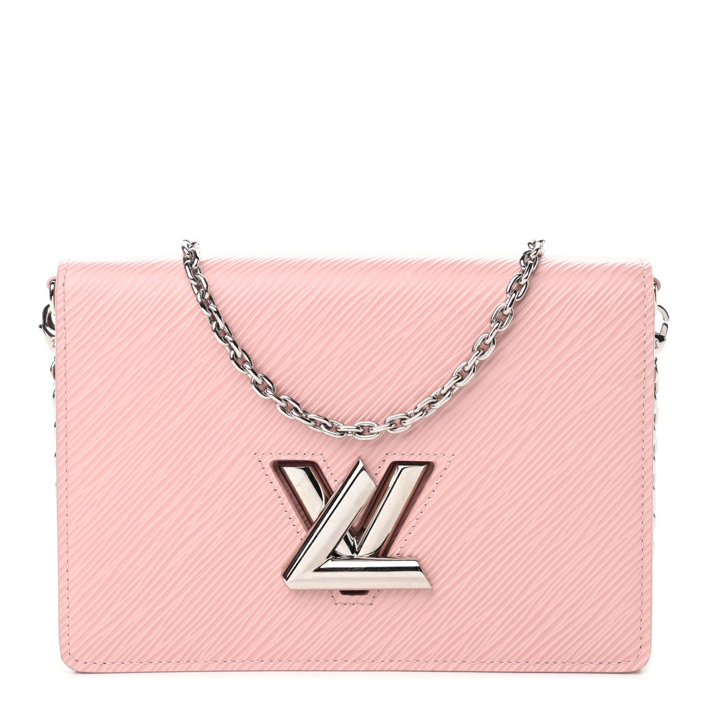 Epi Twist Belt Chain Wallet Rose Ballerine