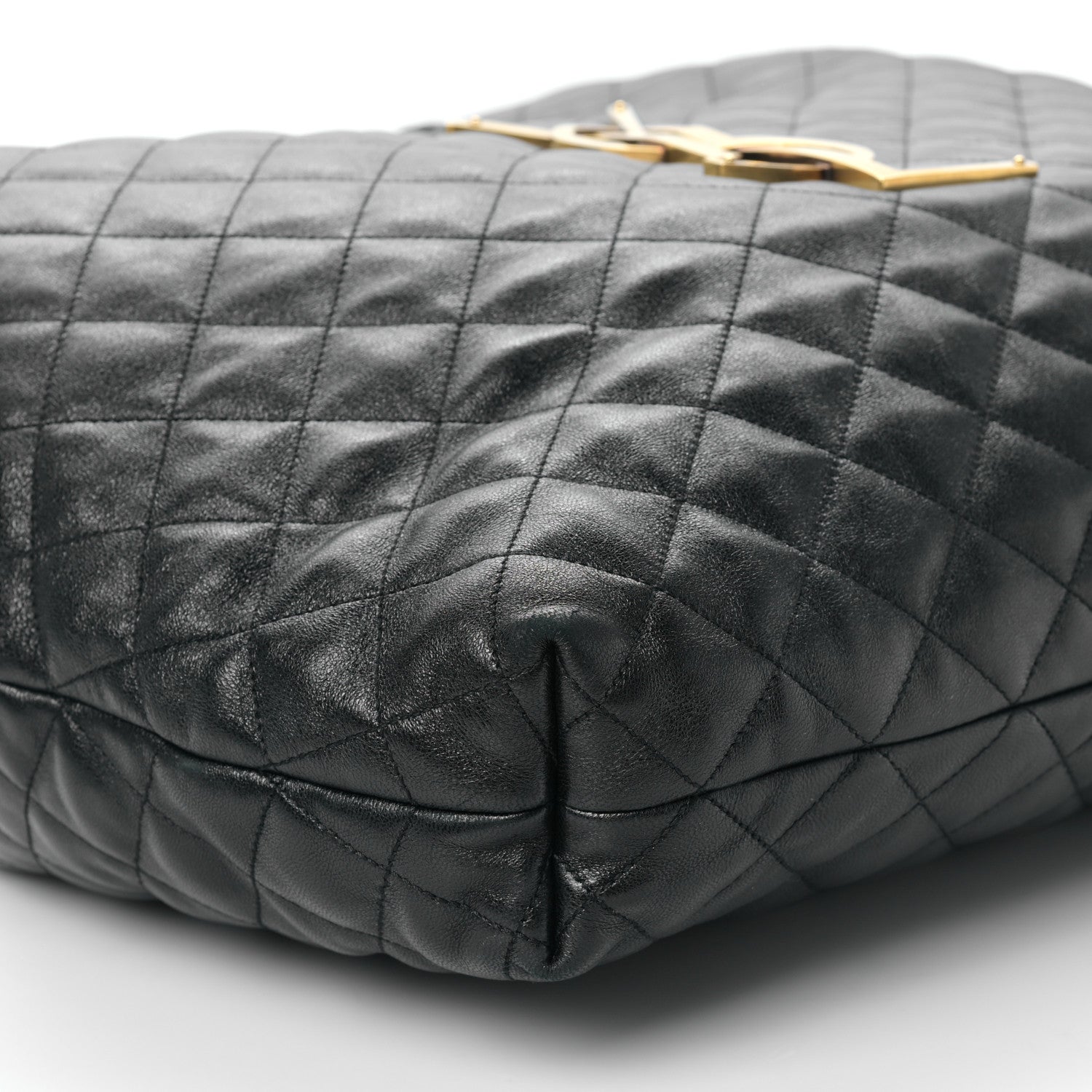 Saint Laurent Lambskin Quilted Maxi Icare Shopping Tote Black 7 of 9