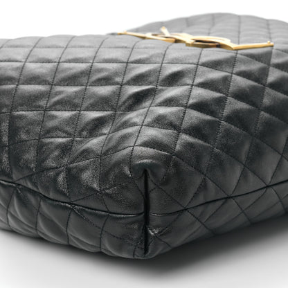 Saint Laurent Lambskin Quilted Maxi Icare Shopping Tote Black 7 of 9
