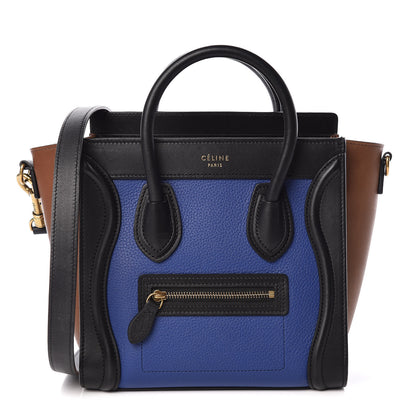 Celine Smooth Drummed Calfskin Nano Tri-Color Luggage Indigo 1 of 10