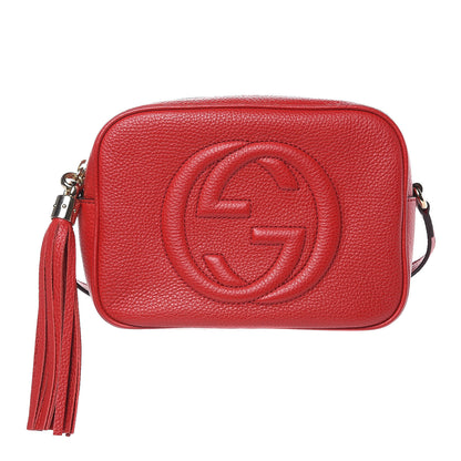 Gucci Pebbled Calfskin Small Soho Disco Bag Tabasco Red 1 of 9