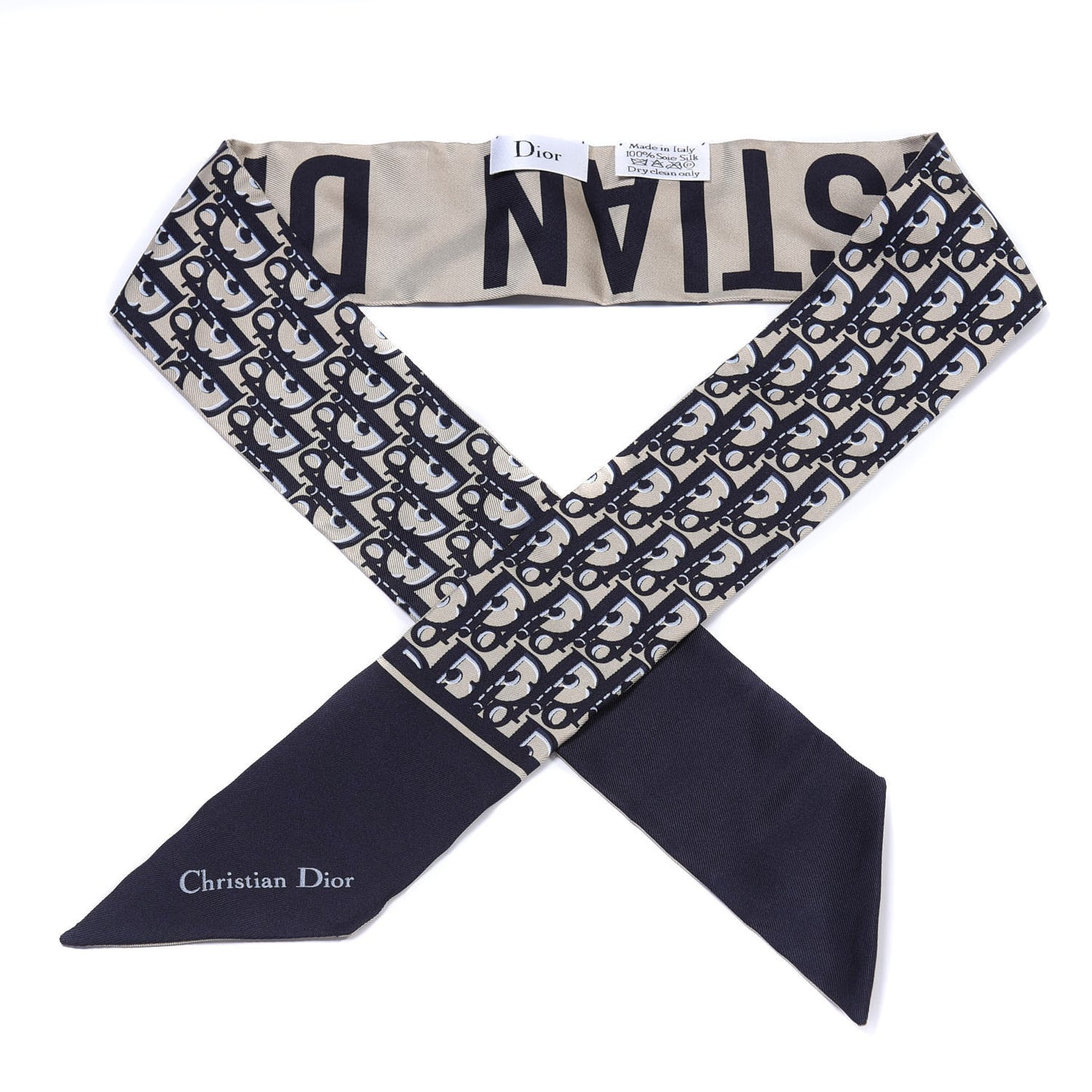 Silk Oblique Mitzah Scarf Blue