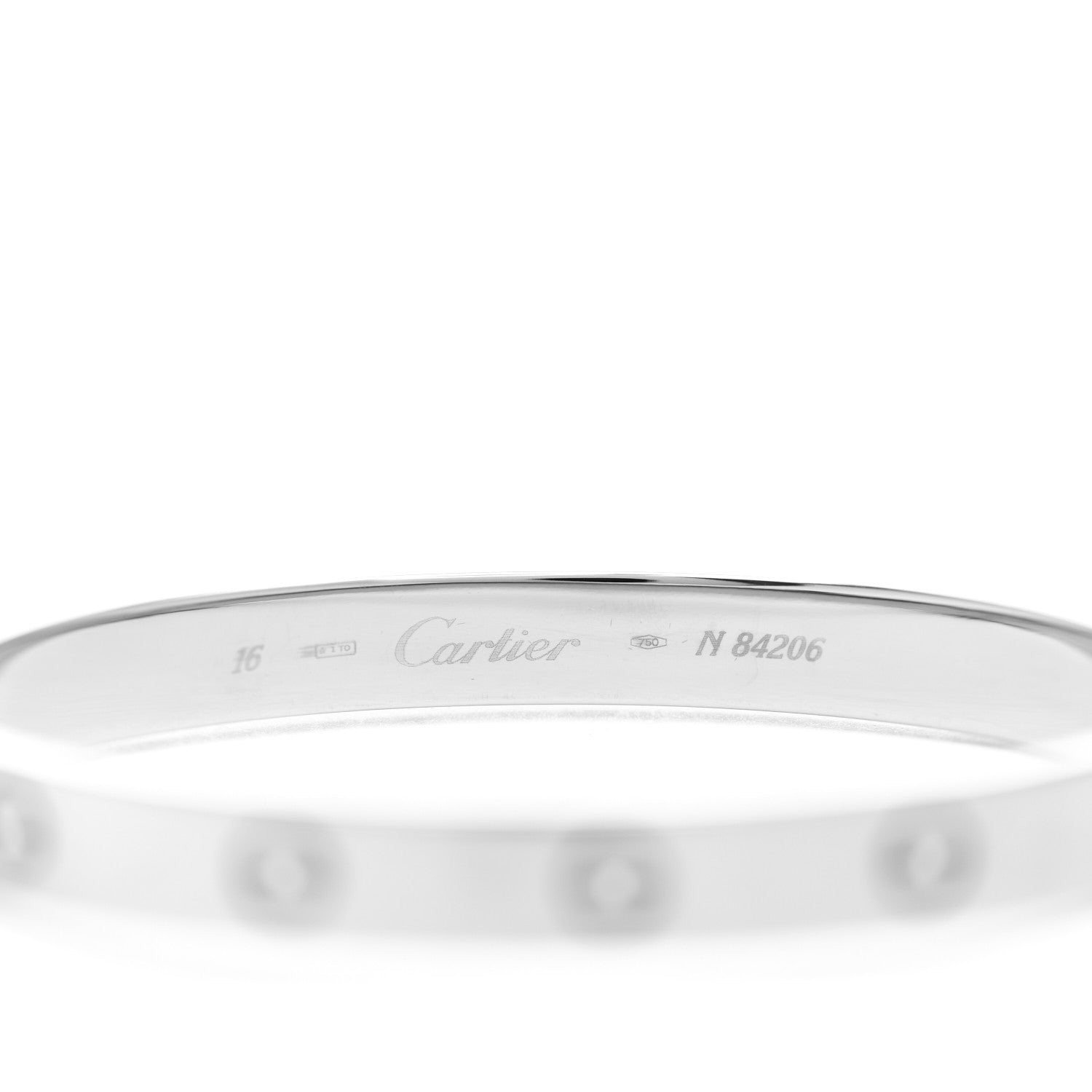Cartier 18K White Gold LOVE Bracelet 16 4 of 4
