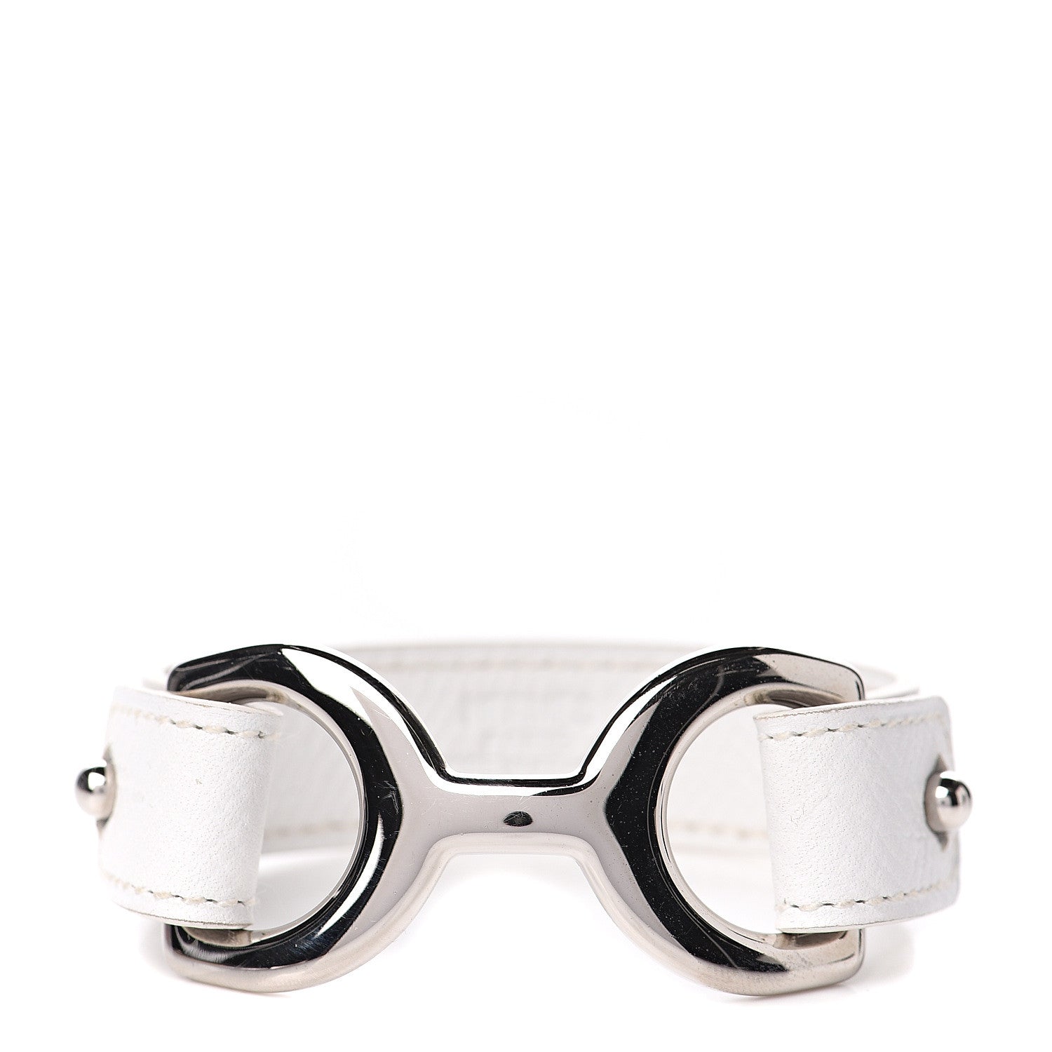 Hermes Epsom Pavane Cuff S White 1 of 4