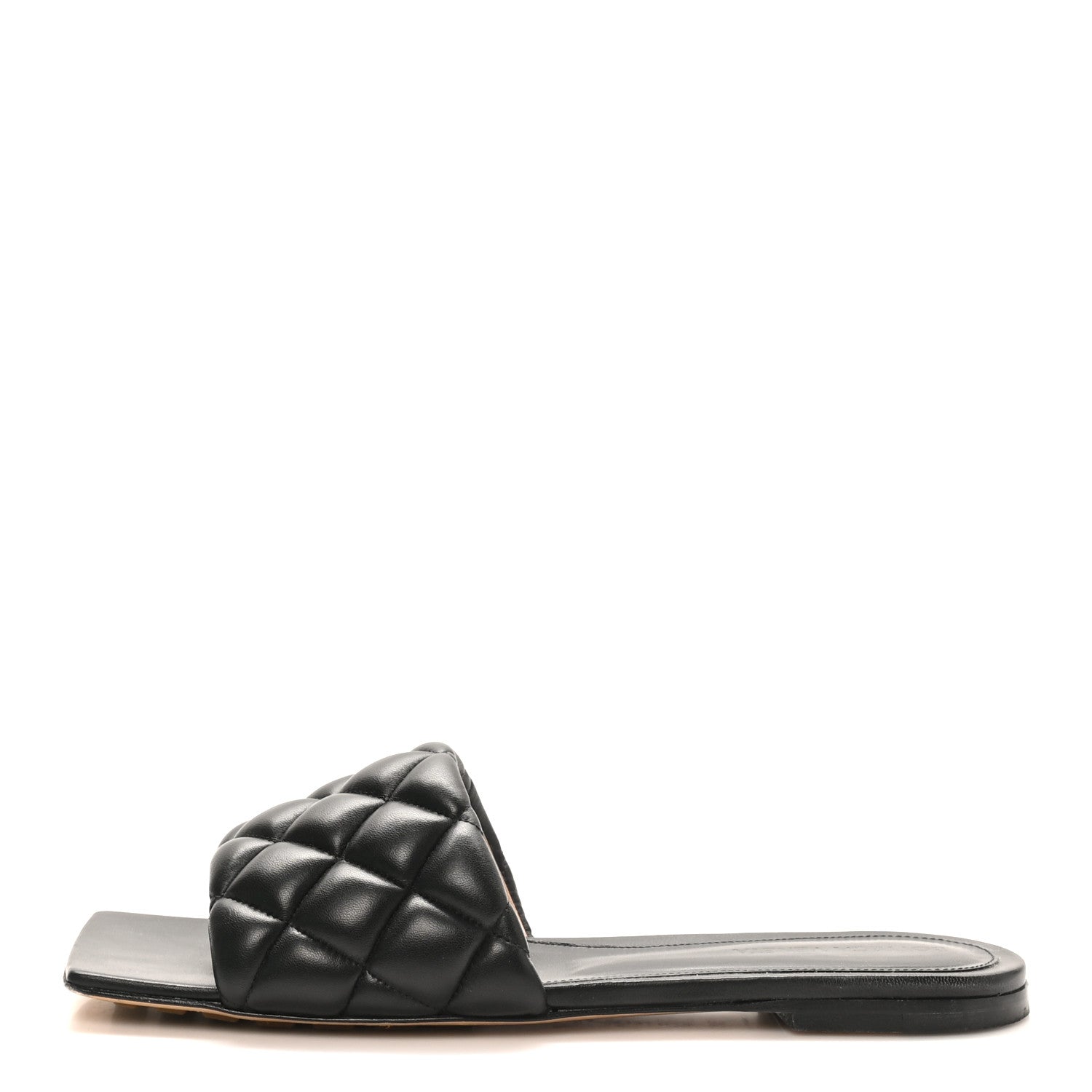 Bottega Veneta Nappa Matelasse Padded Flat Sandals 38.5 Black 1 of 9