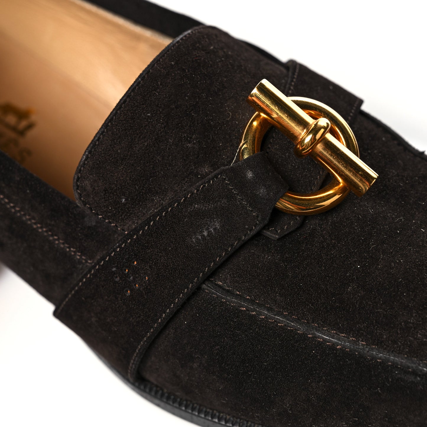 Suede Moccasin Loafers 36.5 Brown