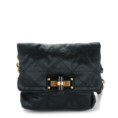 Lanvin Satin Quilted Mini Happy Pop Crossbody Black 1 of 8