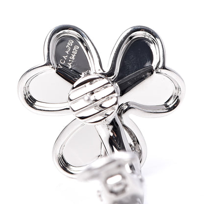 Van Cleef & Arpels 18K White Gold Diamond Small Frivole Earrings 5 of 6