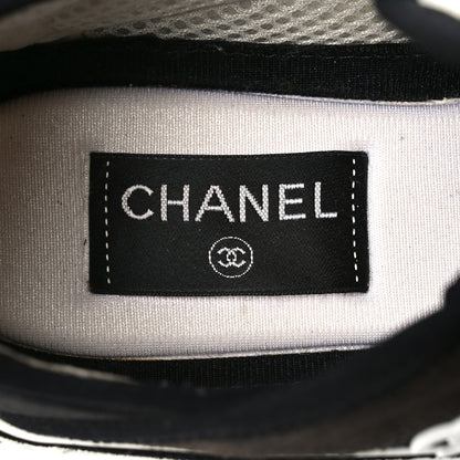 Chanel Fabric Suede CC Sneakers 39.5 Black Brown 7 of 8