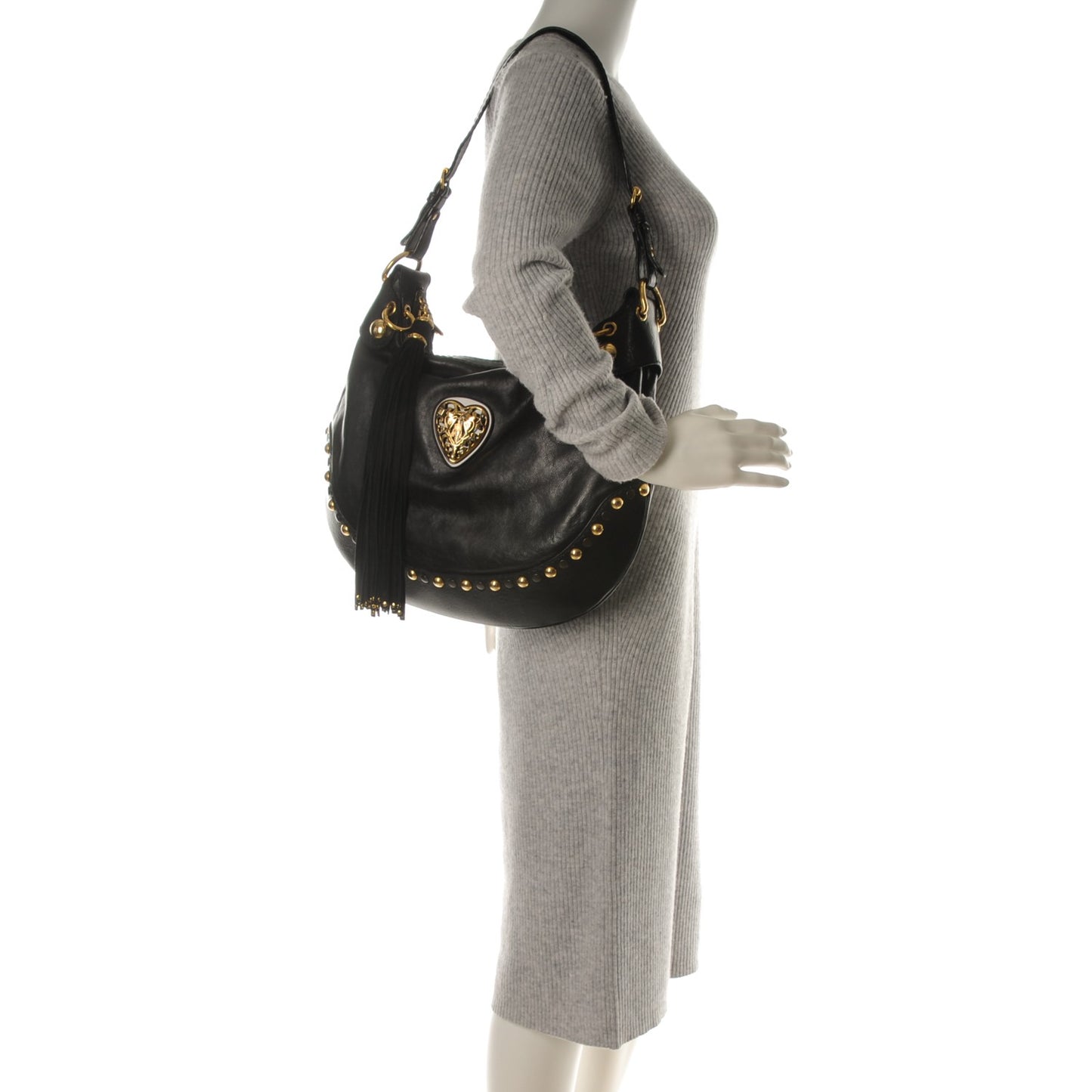 Calfskin Babouska Hobo Black