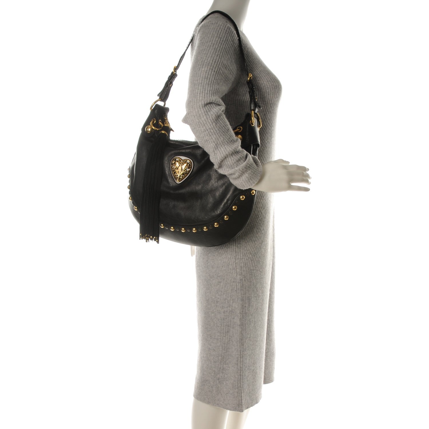 Gucci Calfskin Babouska Hobo Black 2 of 7