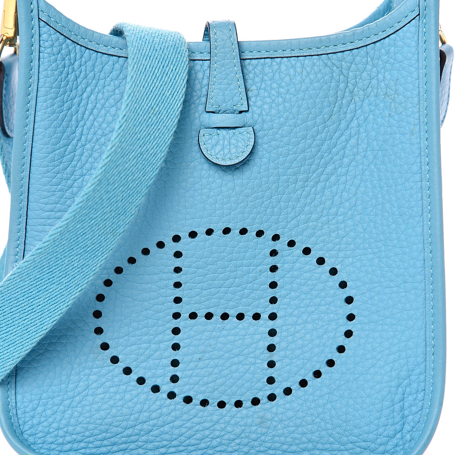 Hermes Taurillon Clemence Evelyne TPM Bleu Du Nord 9 of 9