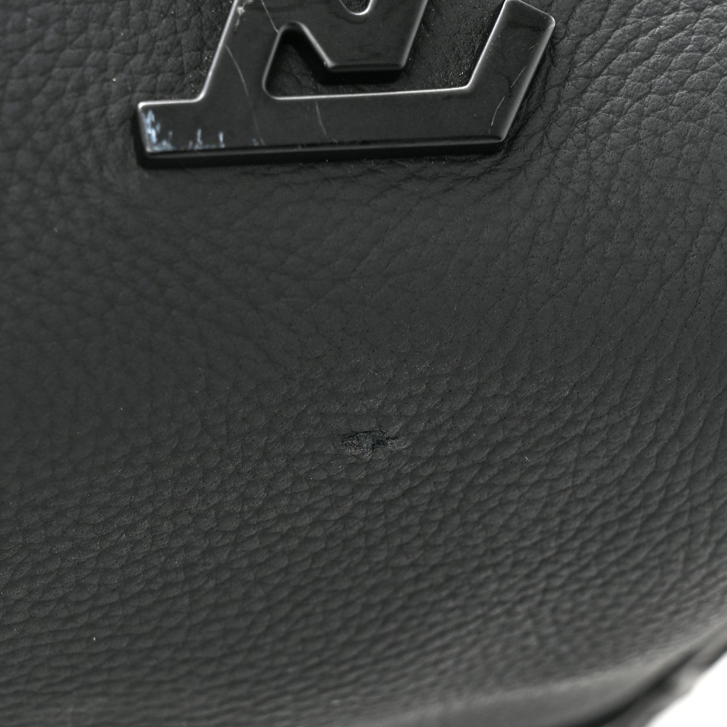 Louis Vuitton Grained Calfskin Aerogram Keepall Bandouliere 40 Black 10 of 16