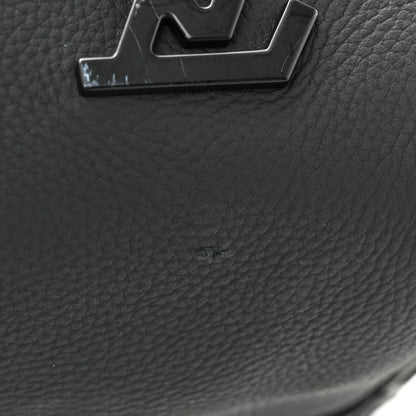 Louis Vuitton Grained Calfskin Aerogram Keepall Bandouliere 40 Black 10 of 16