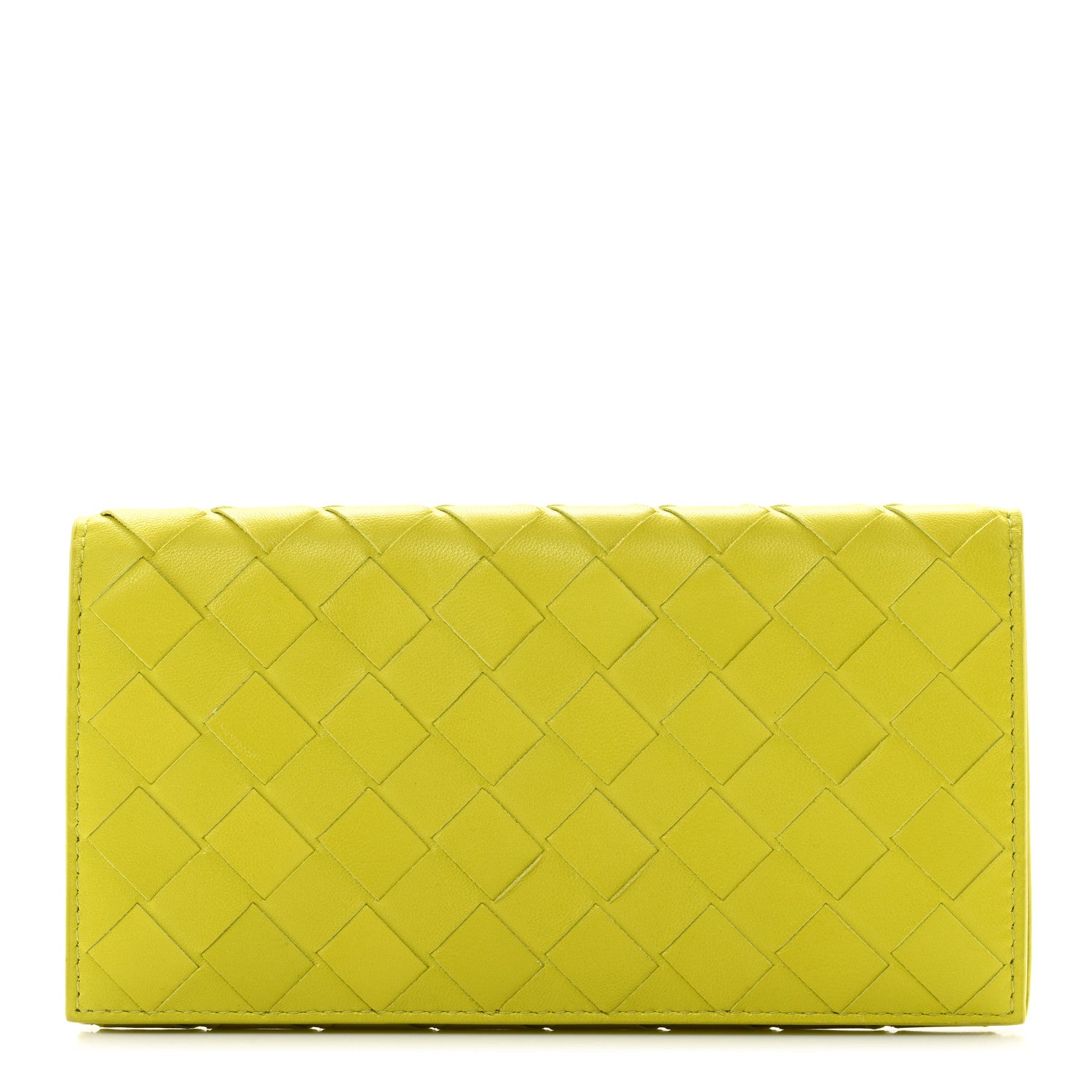 Bottega Veneta Nappa Intrecciato Zip Flap Wallet Kiwi 1 of 8