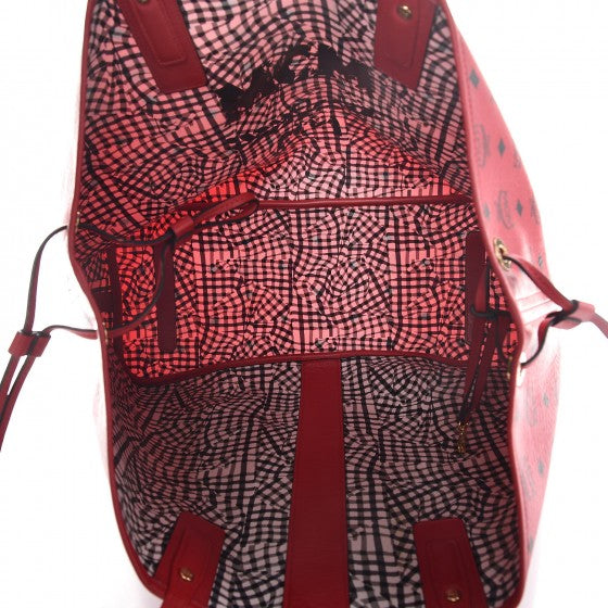 Visetos Large Liz Reversible Shopper Tote Ruby Red