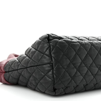 Chanel Lambskin Quilted Medium Coco Cocoon Reversible Tote Black 14 of 19