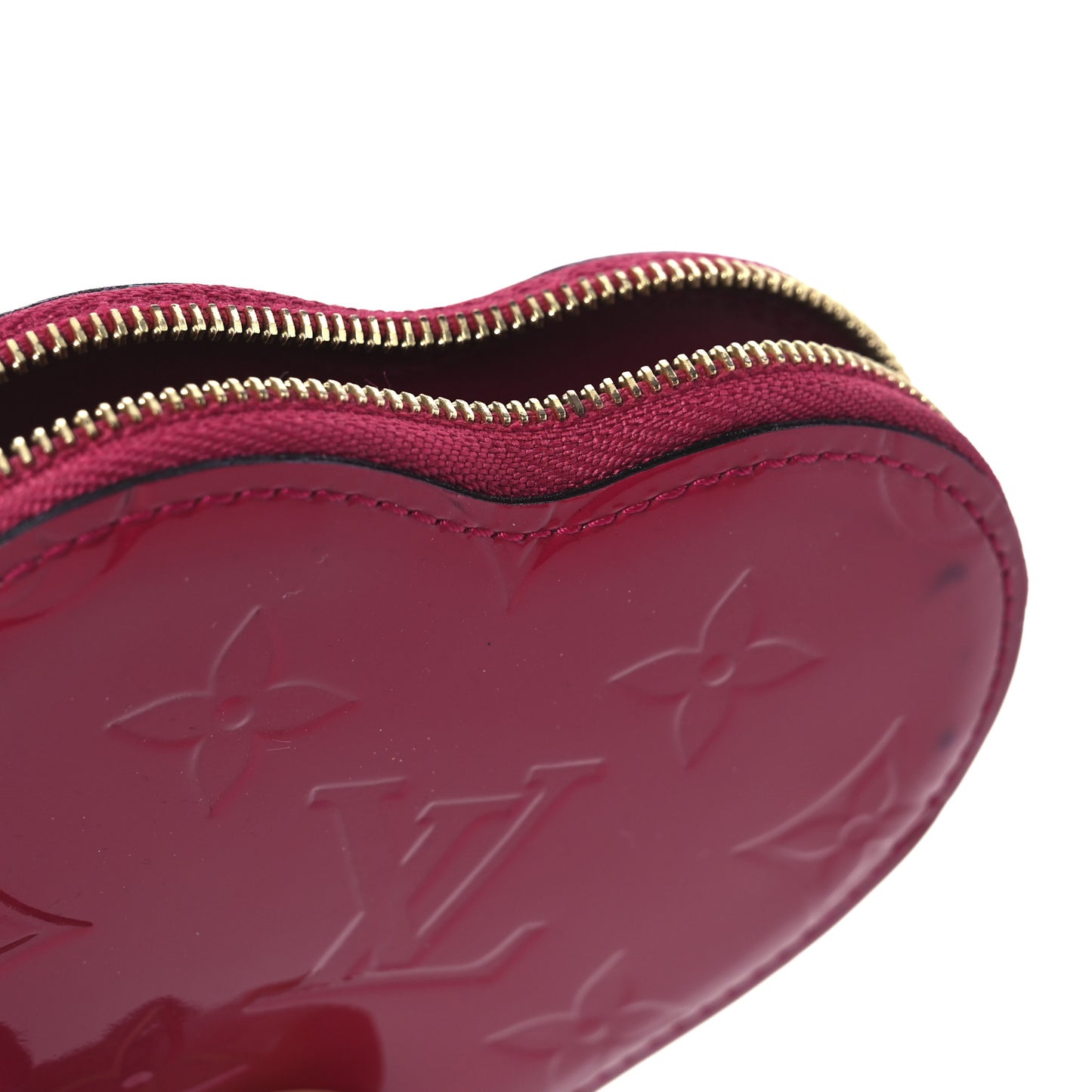 Vernis Heart Coin Purse Rose Indien