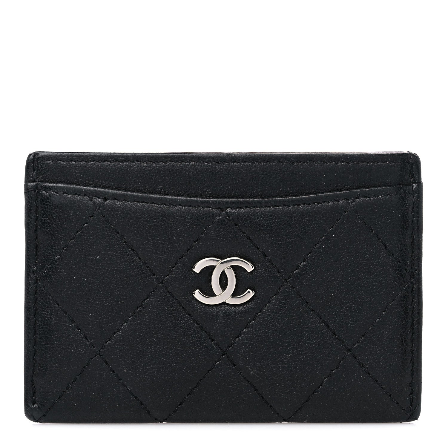 Chanel Lambskin Quilted Card Holder Black 1 of 11