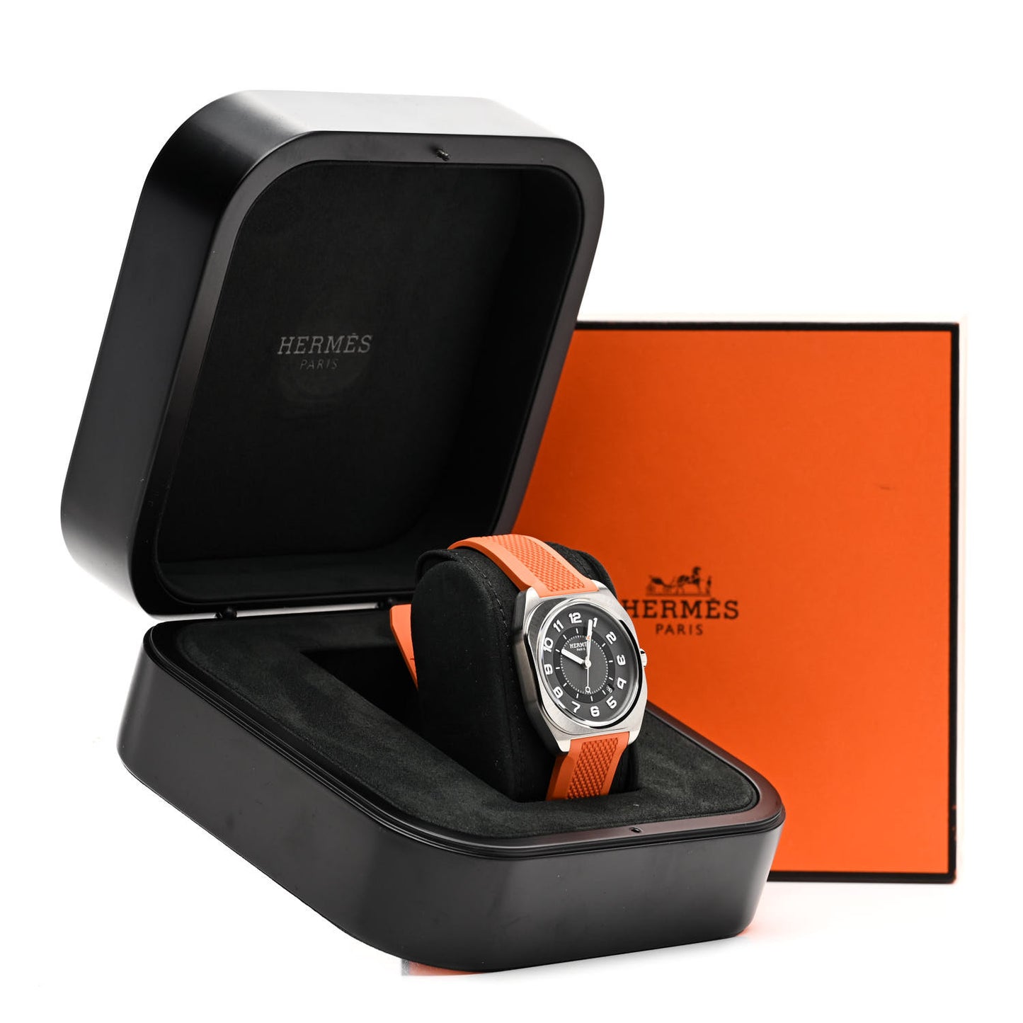 Titanium Rubber 39mm H08 Automatic Watch Orange