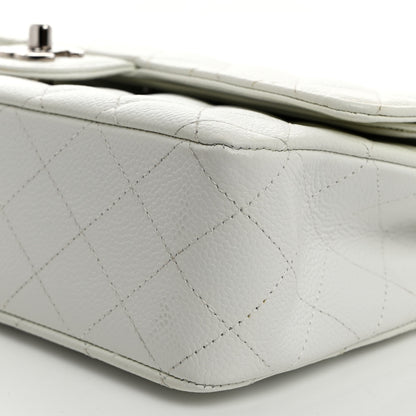 Chanel Caviar Quilted Medium Double Flap White 10 of 11