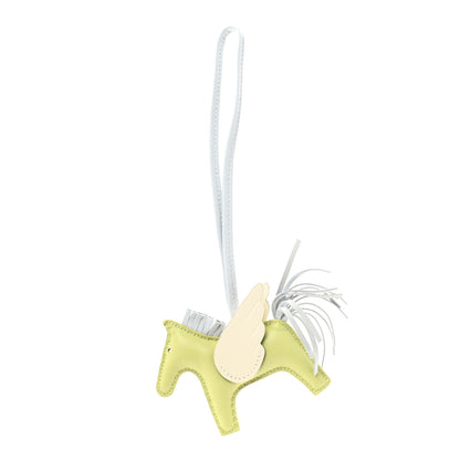 Hermes Milo Lambskin Grigri Rodeo Pegase Horse Bag Charm PM Jaune Bourgeon Bleu Brume Nata 1 of 4