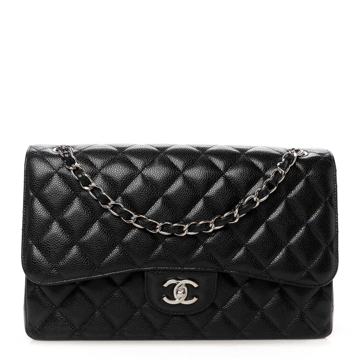 Chanel Caviar Quilted Jumbo Double Flap Black 1 of 11