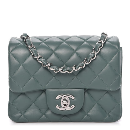 Chanel Lambskin Quilted Mini Square Flap Green 1 of 10