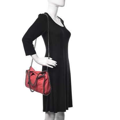 Stella McCartney Shaggy Deer Mini Falabella Fold Over Tote Pink Fluo 2 of 15