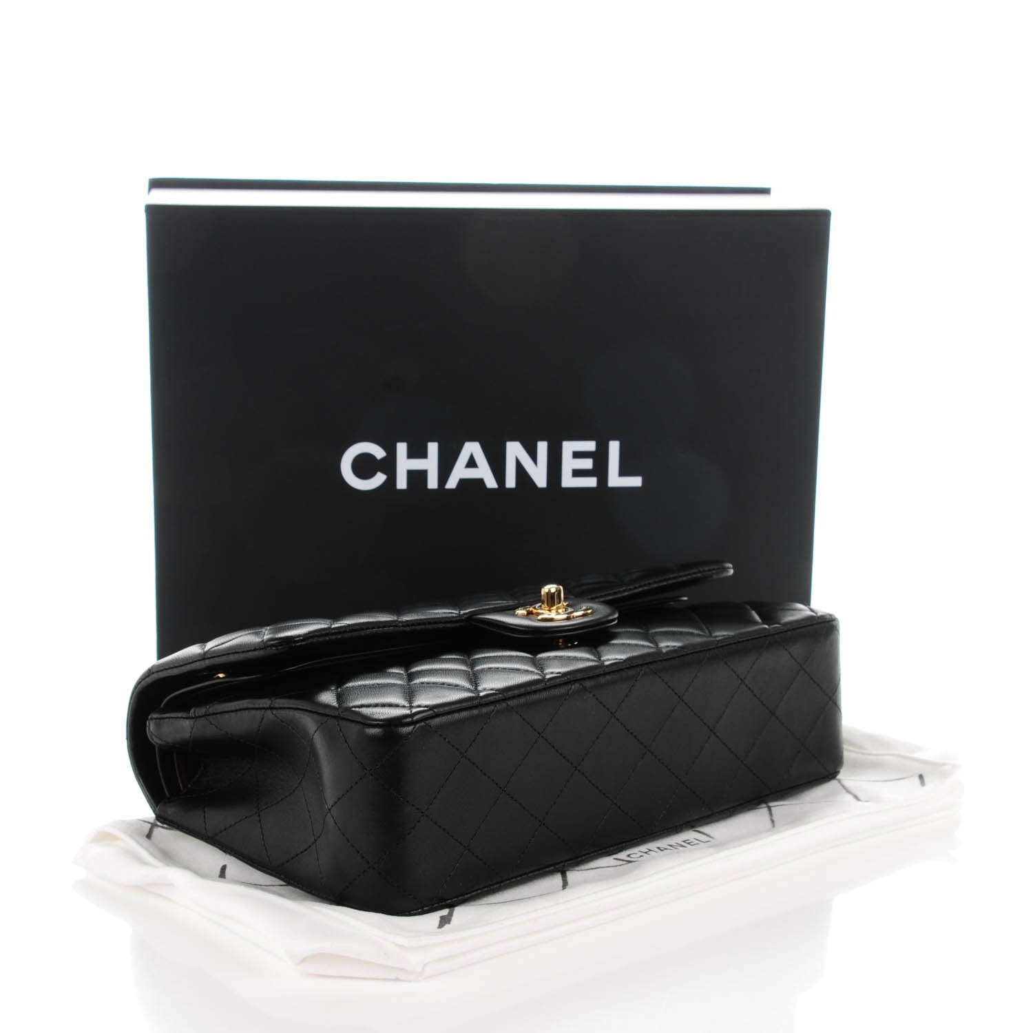 Chanel Lambskin Quilted Medium Double Flap Black 4 of 8