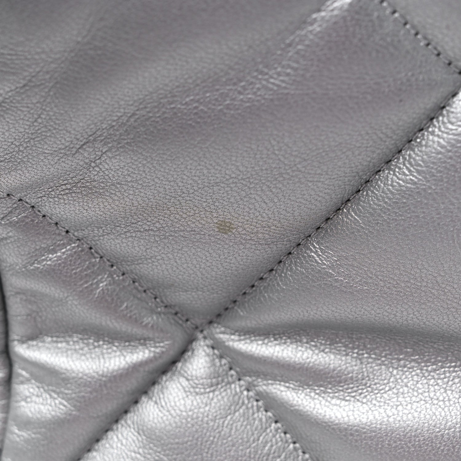 Chanel Metallic Goatskin Quilted Large Chanel 19 Flap Silver 11 of 11