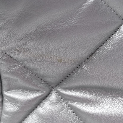 Chanel Metallic Goatskin Quilted Large Chanel 19 Flap Silver 11 of 11