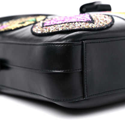 Saint Laurent Calfskin Patch Embellished Museum Flat Briefcase Black 7 of 16