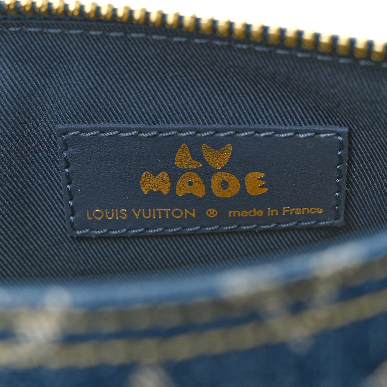 Louis Vuitton X NIGO Taurillon Monogram Denim Drip Keepall XS Blue