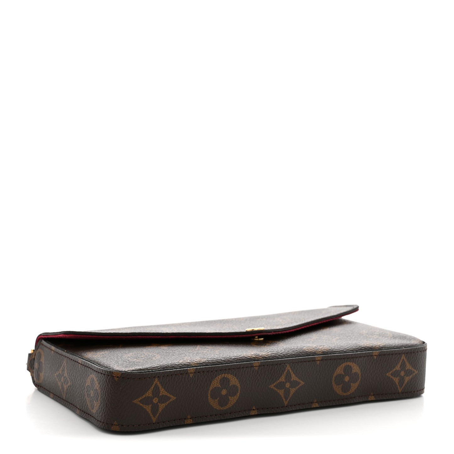 Monogram Pochette Felicie Chain Wallet Fuchsia