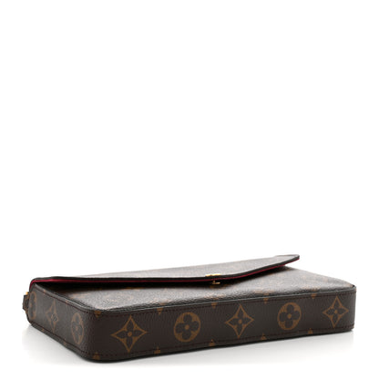 Louis Vuitton Monogram Pochette Felicie Chain Wallet Fuchsia 5 of 12