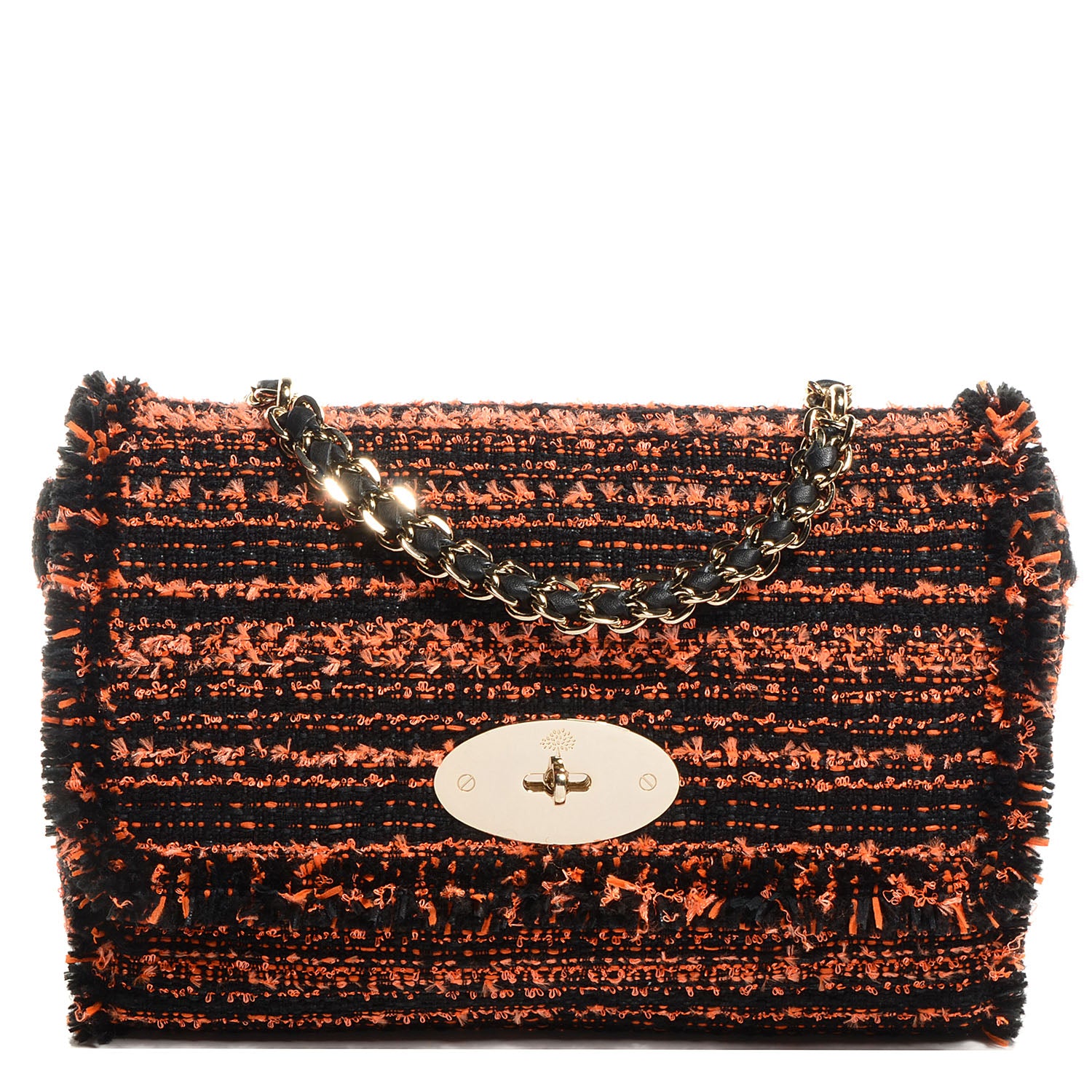 Mulberry Exotic Tweed Large Lily Plus Chain Flame 1 of 9
