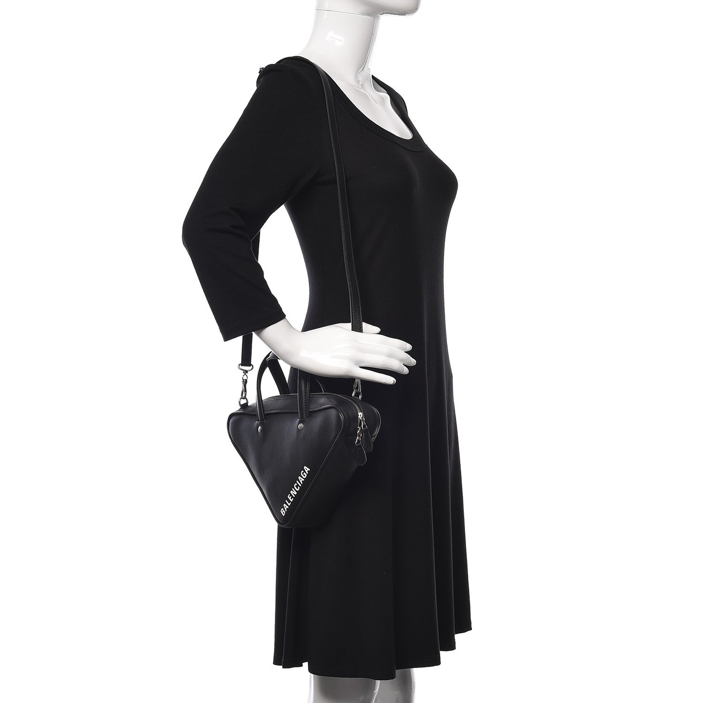 Calfskin XS Triangle Duffle Black