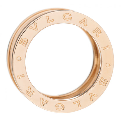 Bulgari 18K Rose Gold White Ceramic B.Zero1 Legend Four-Band Ring 57 8 4 of 6