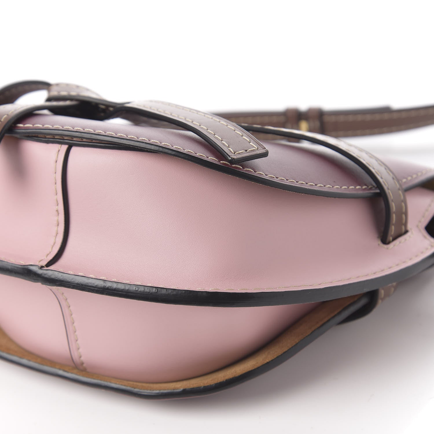 Loewe Calfskin Small Gate Crossbody Bag Wine Pastel Pink 7 of 11