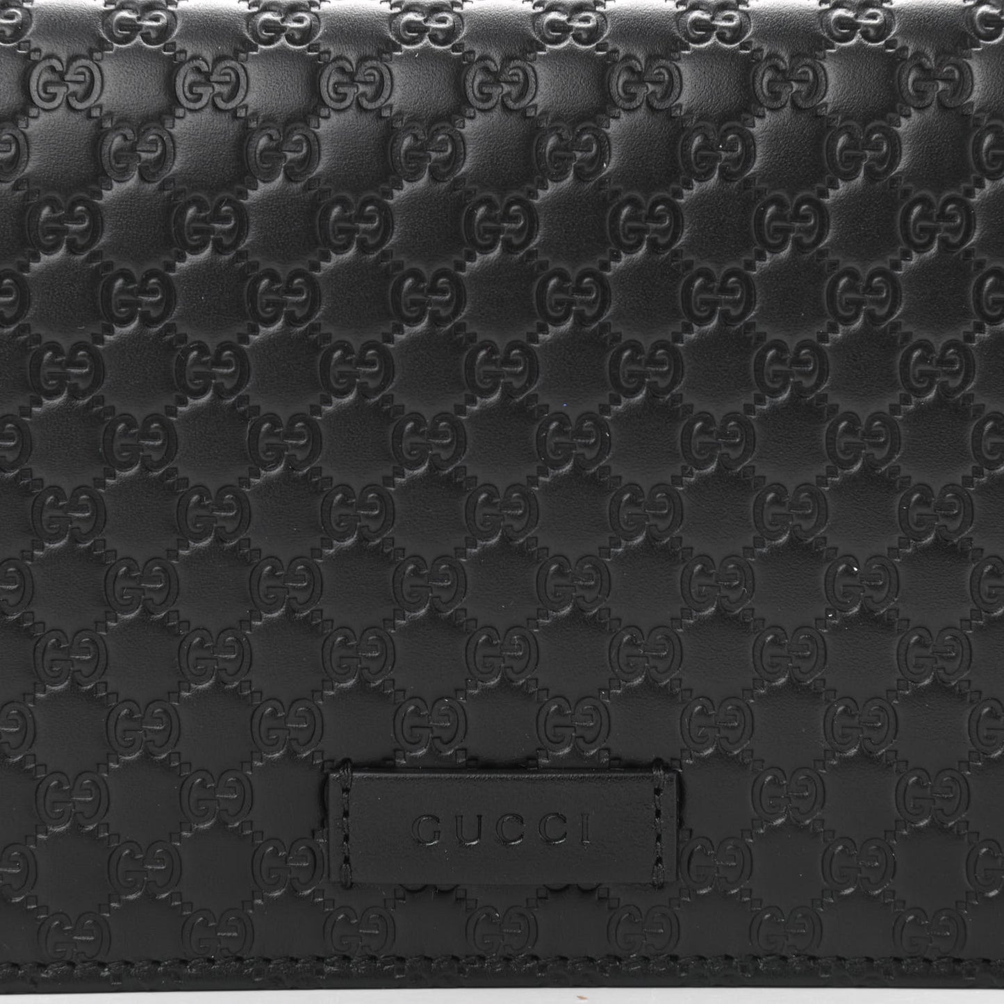 Microguccissima Crossbody Wallet Black