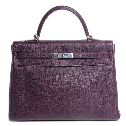 Hermes Togo Kelly Retourne 35 Raisin 1 of 27