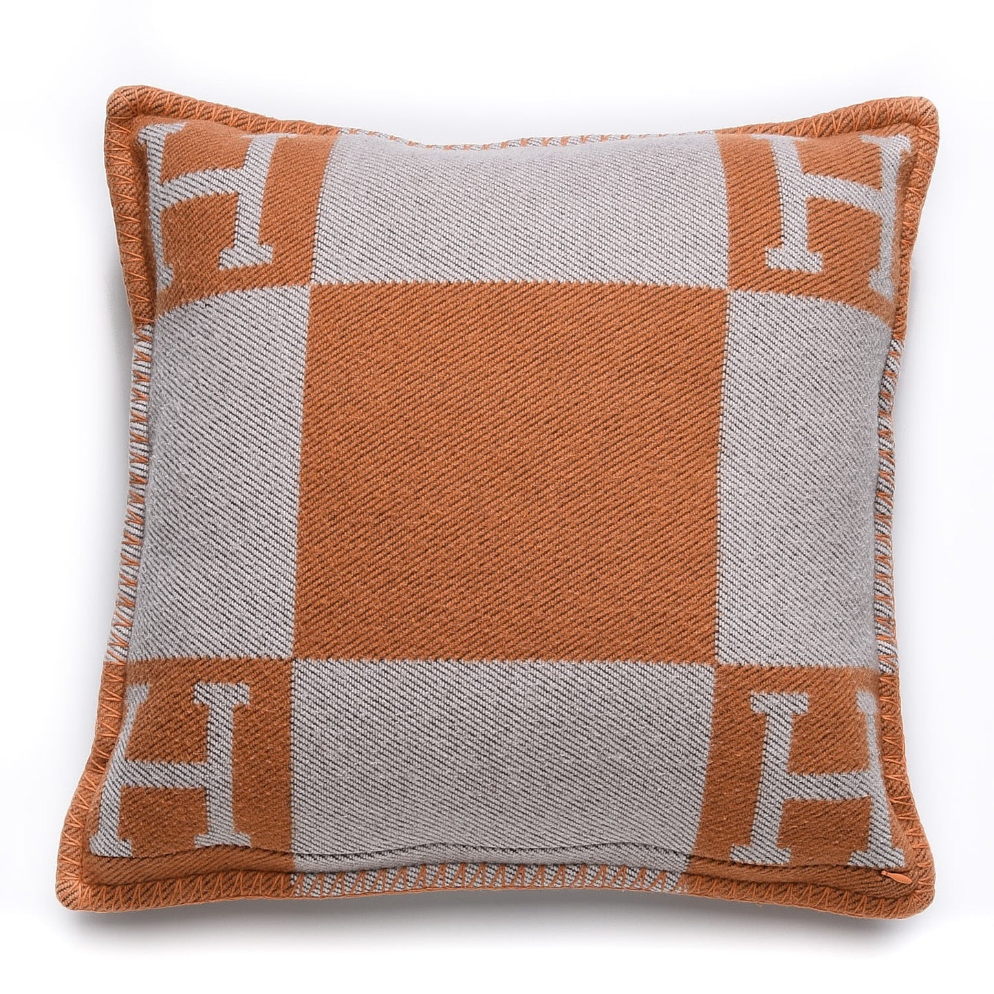 Wool Cashmere Avalon Pillow GM Ecru Potiron