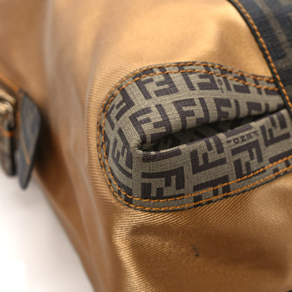 Fendi Zucca Zucchino Spalmati Large B Mix Gold Mogano Panna 9 of 12