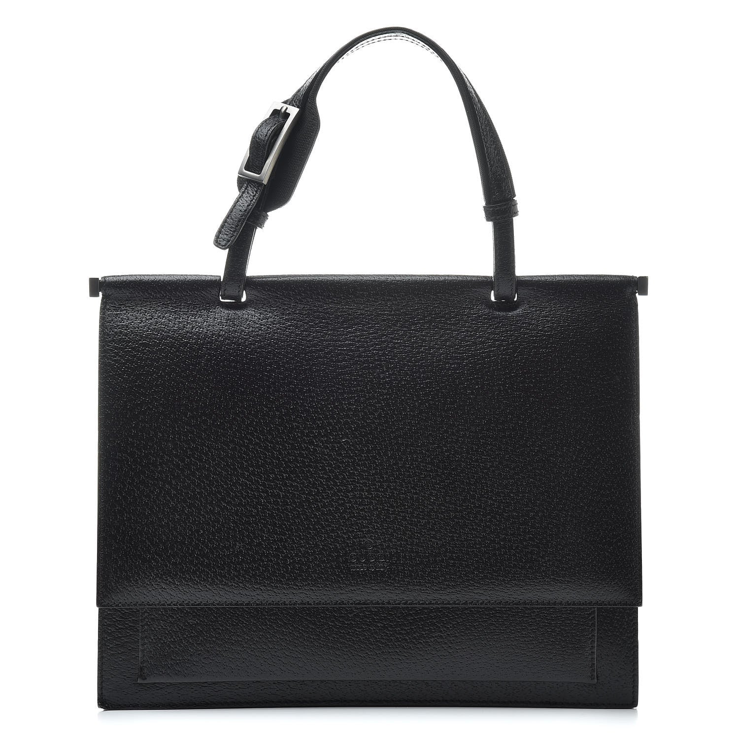 Gucci Pebbled Calfskin Top Handle Bag Black 1 of 11