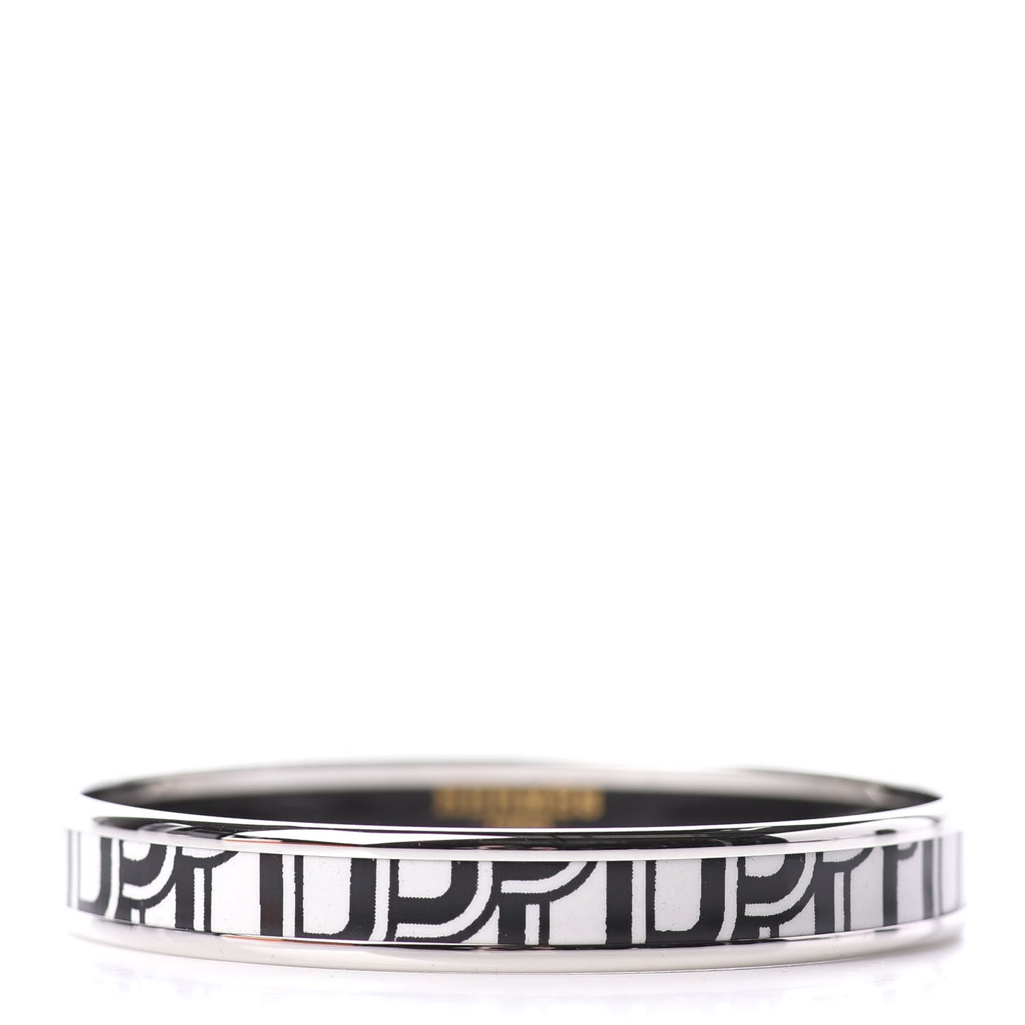 Enamel Printed Narrow Manufacture De Boucleries Bracelet 62 Faux Gris