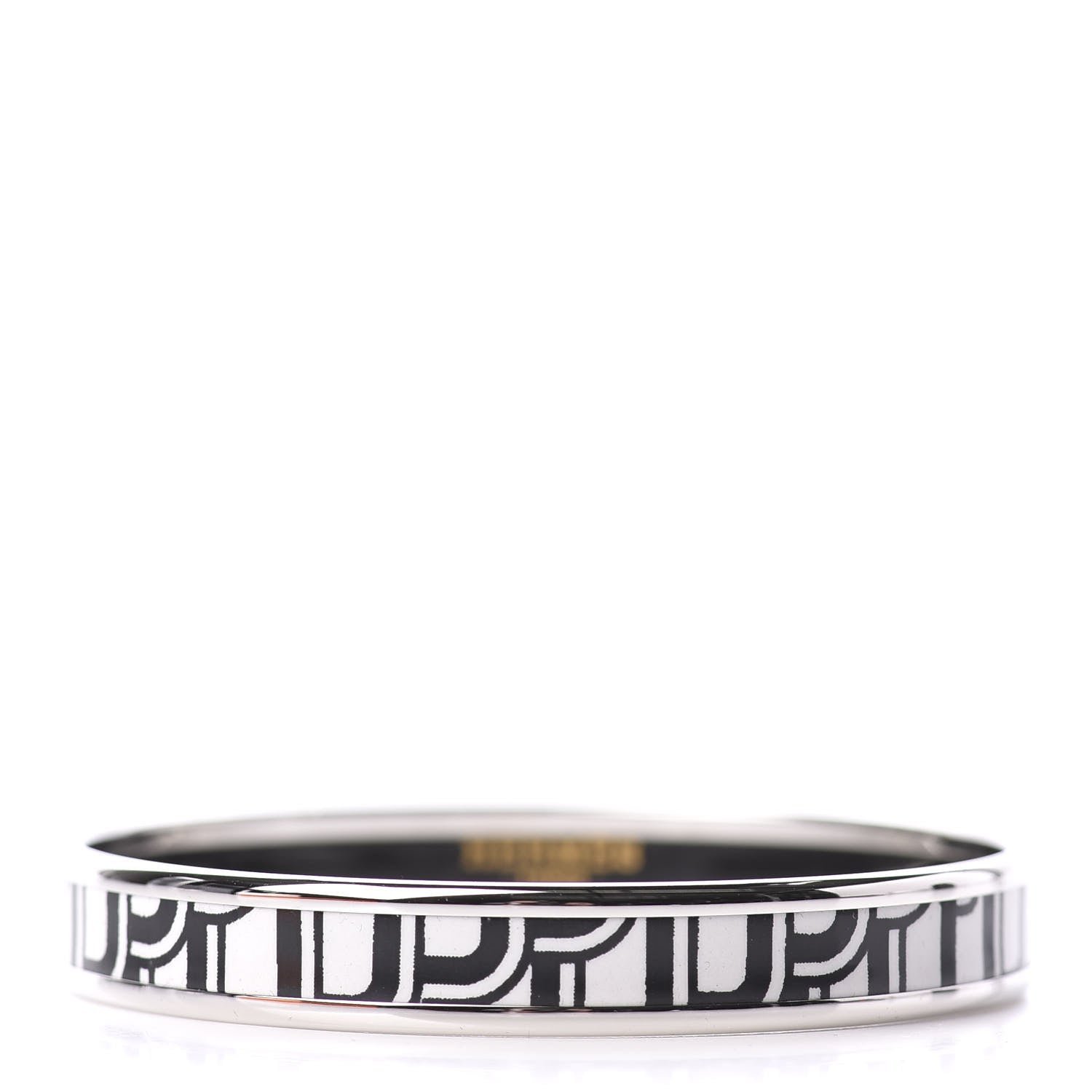 Hermes Enamel Printed Narrow Manufacture De Boucleries Bracelet 62 Faux Gris 1 of 5